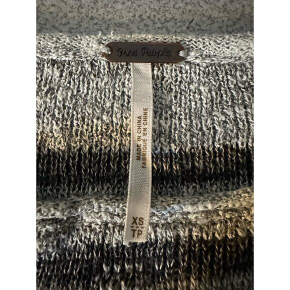 Free People | XSmall | Oversized Tunic Sweater shirt/mini dress striped high low - Picture 7 of 8